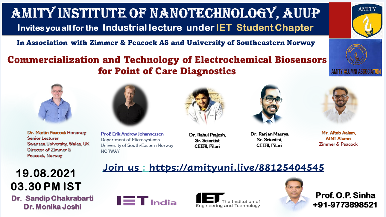 Amity University - Webinar: Biosensors