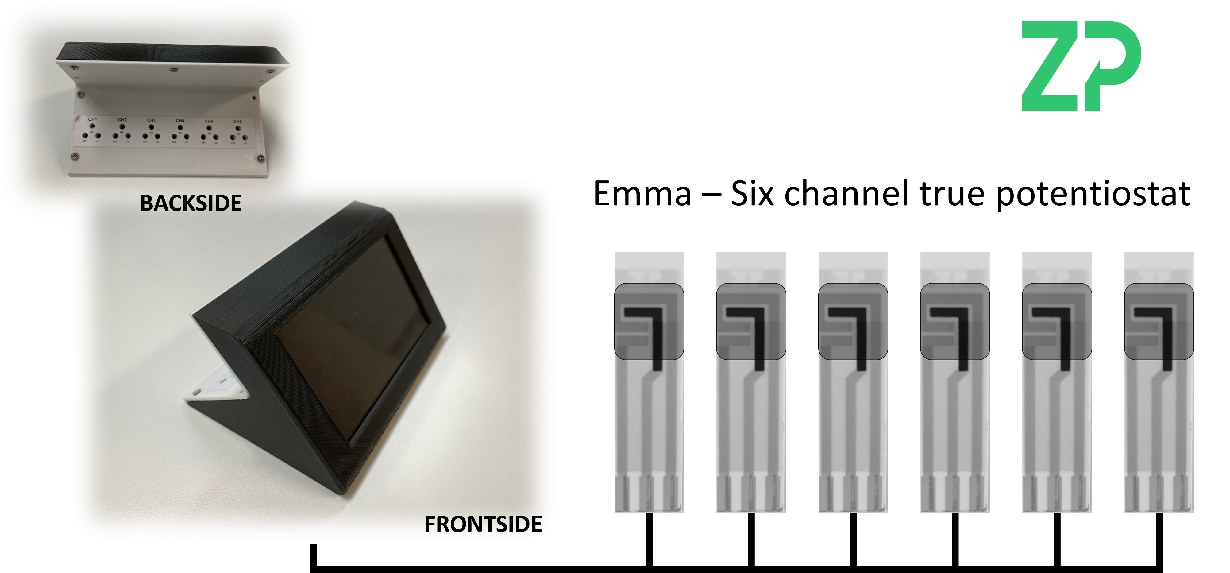 Parallel potentiostat for screen printed electrodes, sensors and biosensors