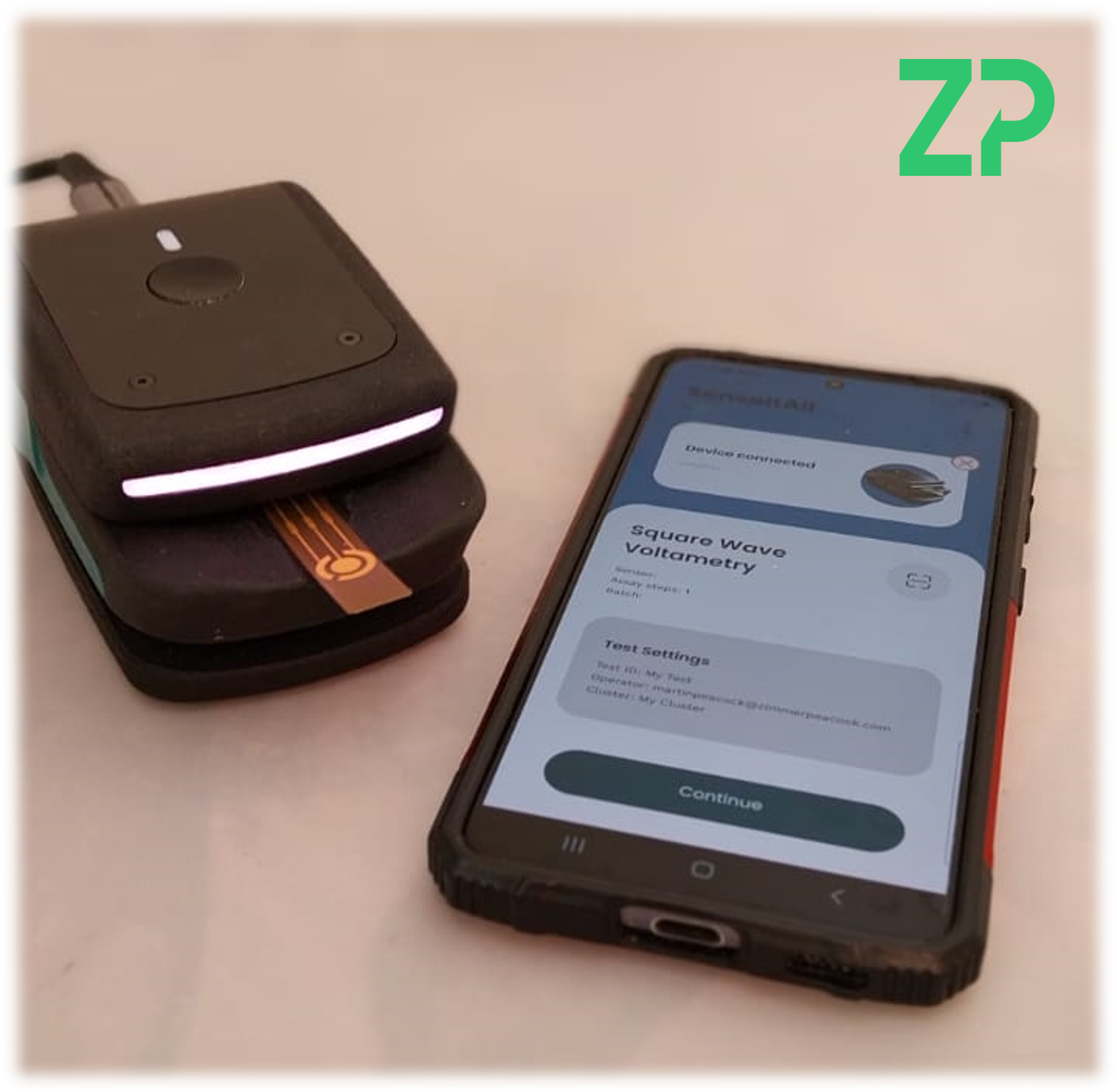 Linxens electrodes on the SIA Potentiostat