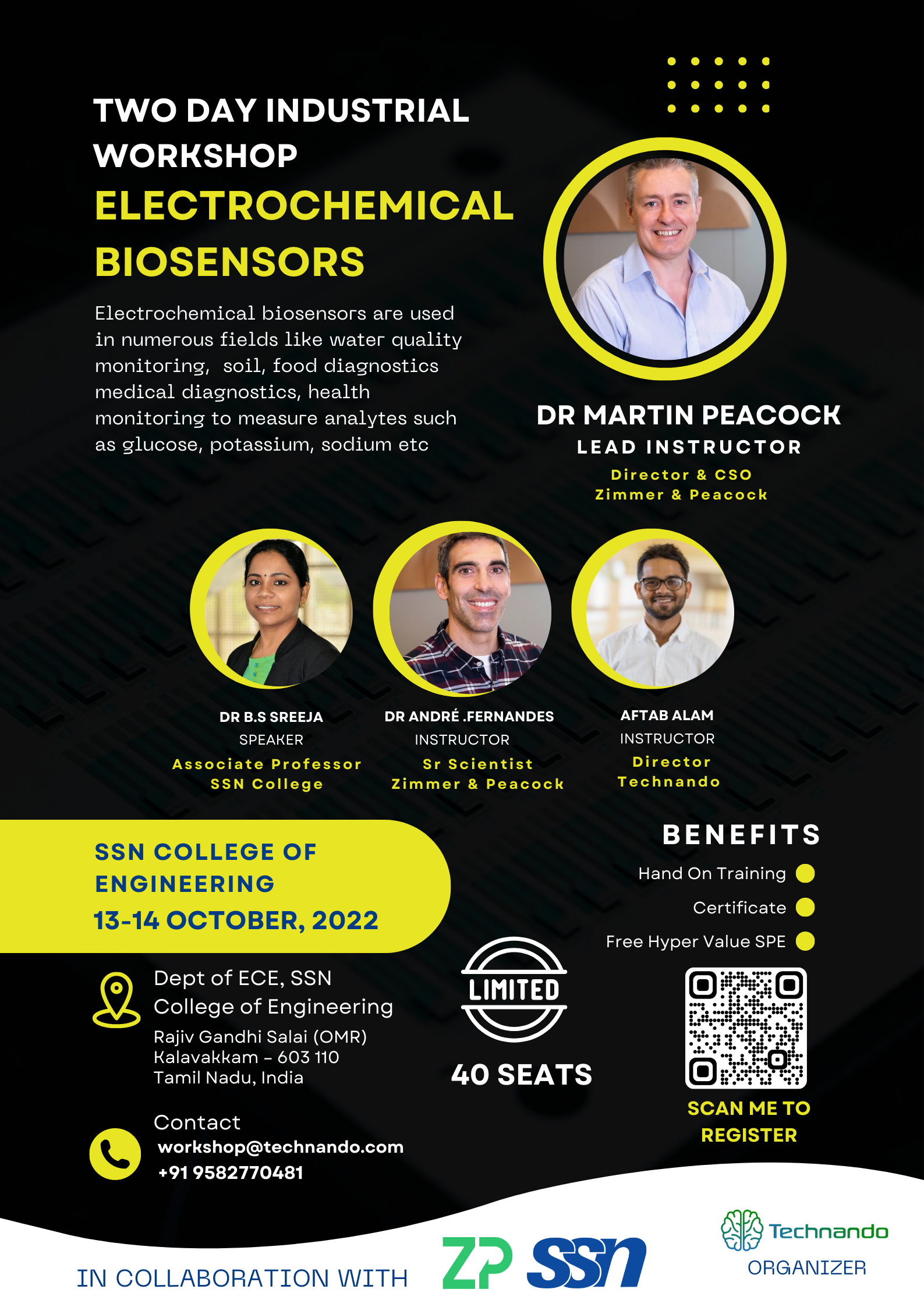 Electrochemical Biosensors Workshop at SSN College of Engineering