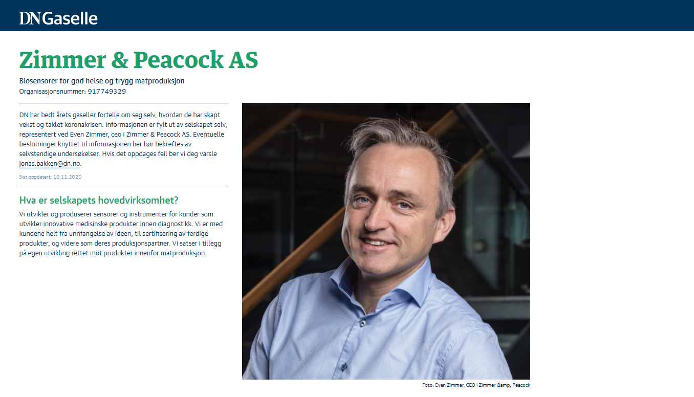 ZP AS listed as one of Norway's fastest growing  businesses