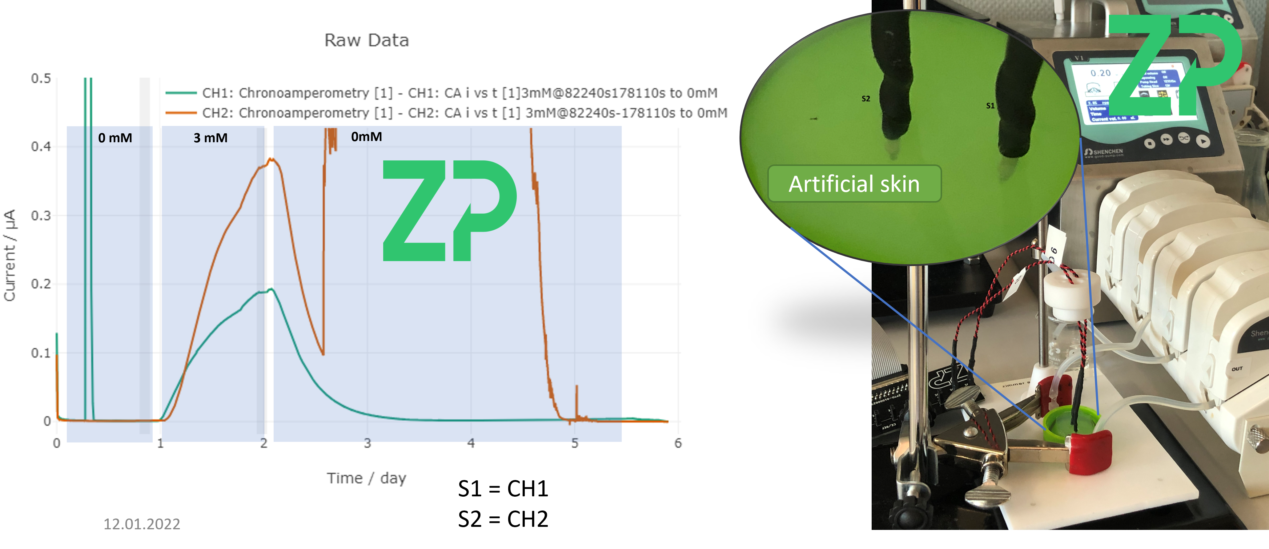 Artificial skin for ex-vivo and transdermal biosensor testing