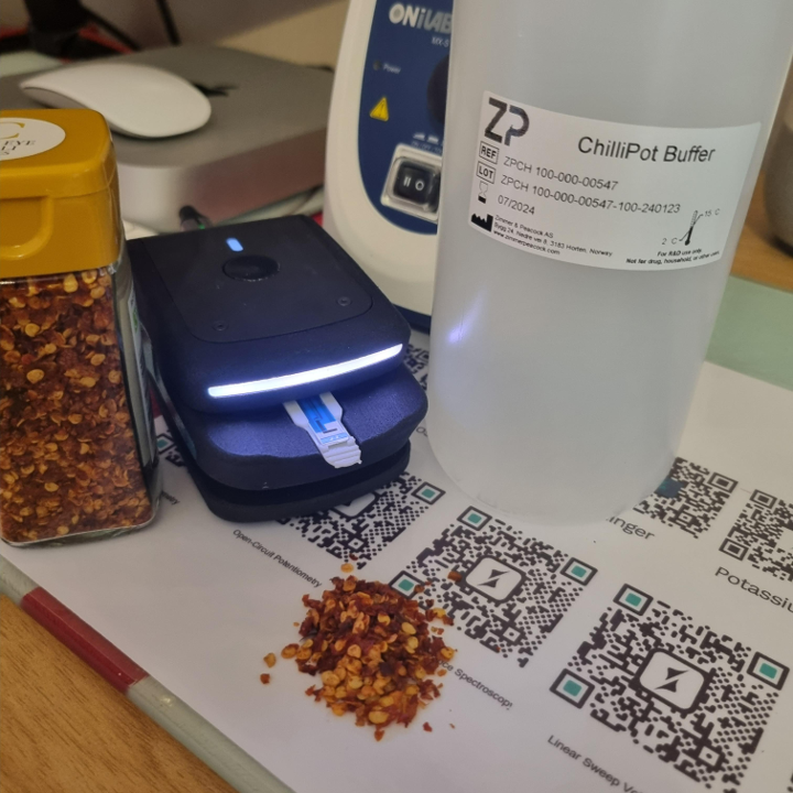 Measuring the SHU of Bird's Eye Chilli Flakes