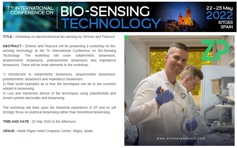 Workshop on electrochemical biosensing by Zimmer and Peacock
