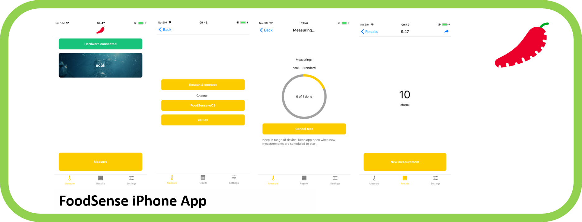E. coli detection on iPhone