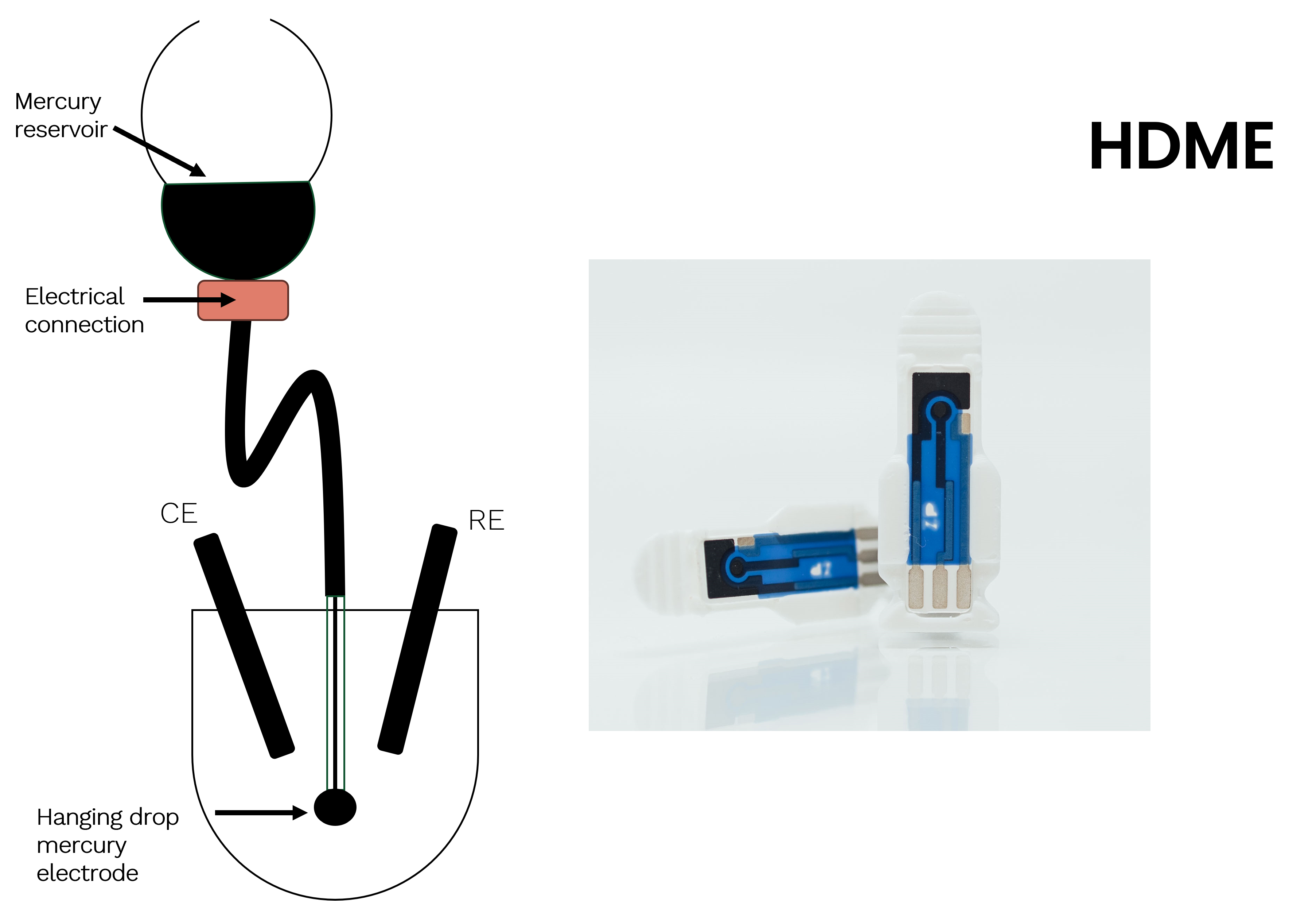 Hanging Drop Mercury Electrodes (HDME)