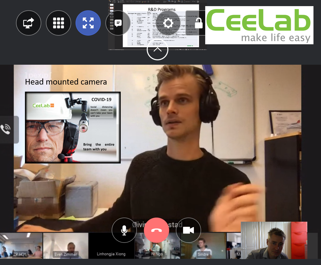 Head mounted camera for ATEX/Ex environment