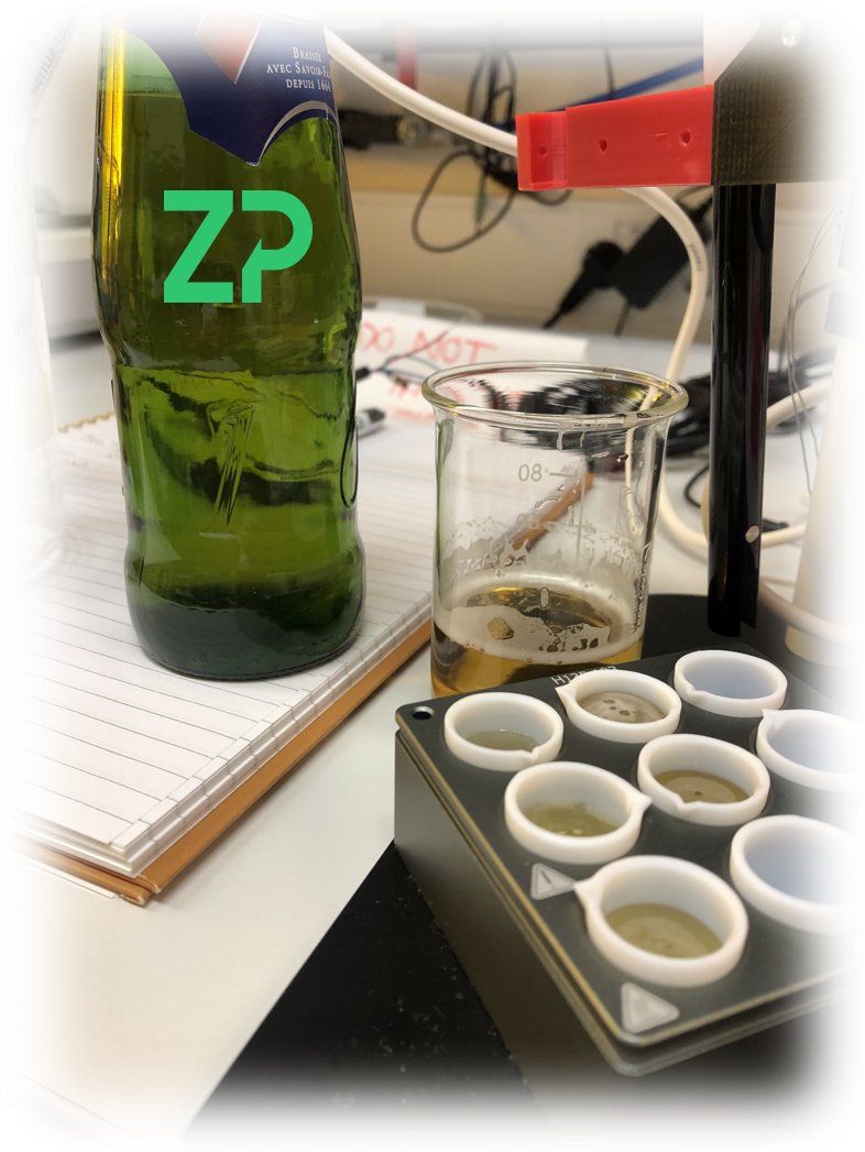 Measuring the pH of beer
