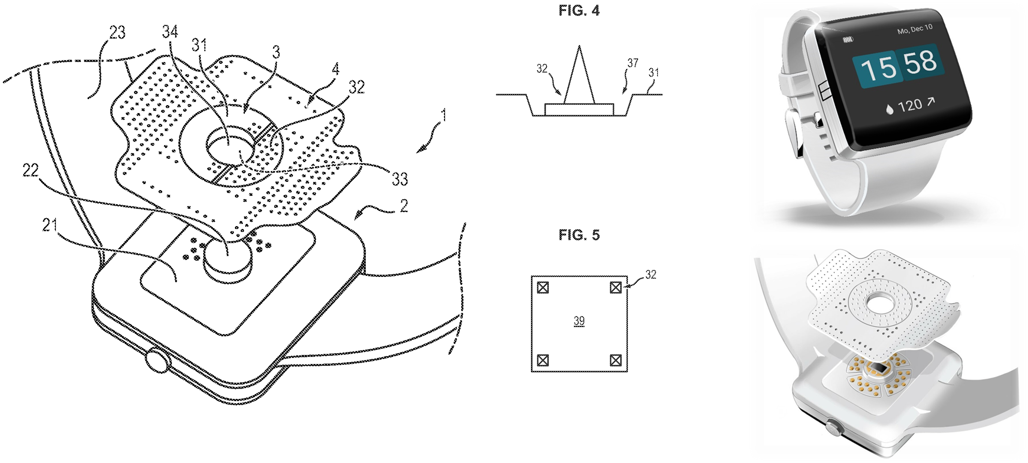 Microneedle wristwatch