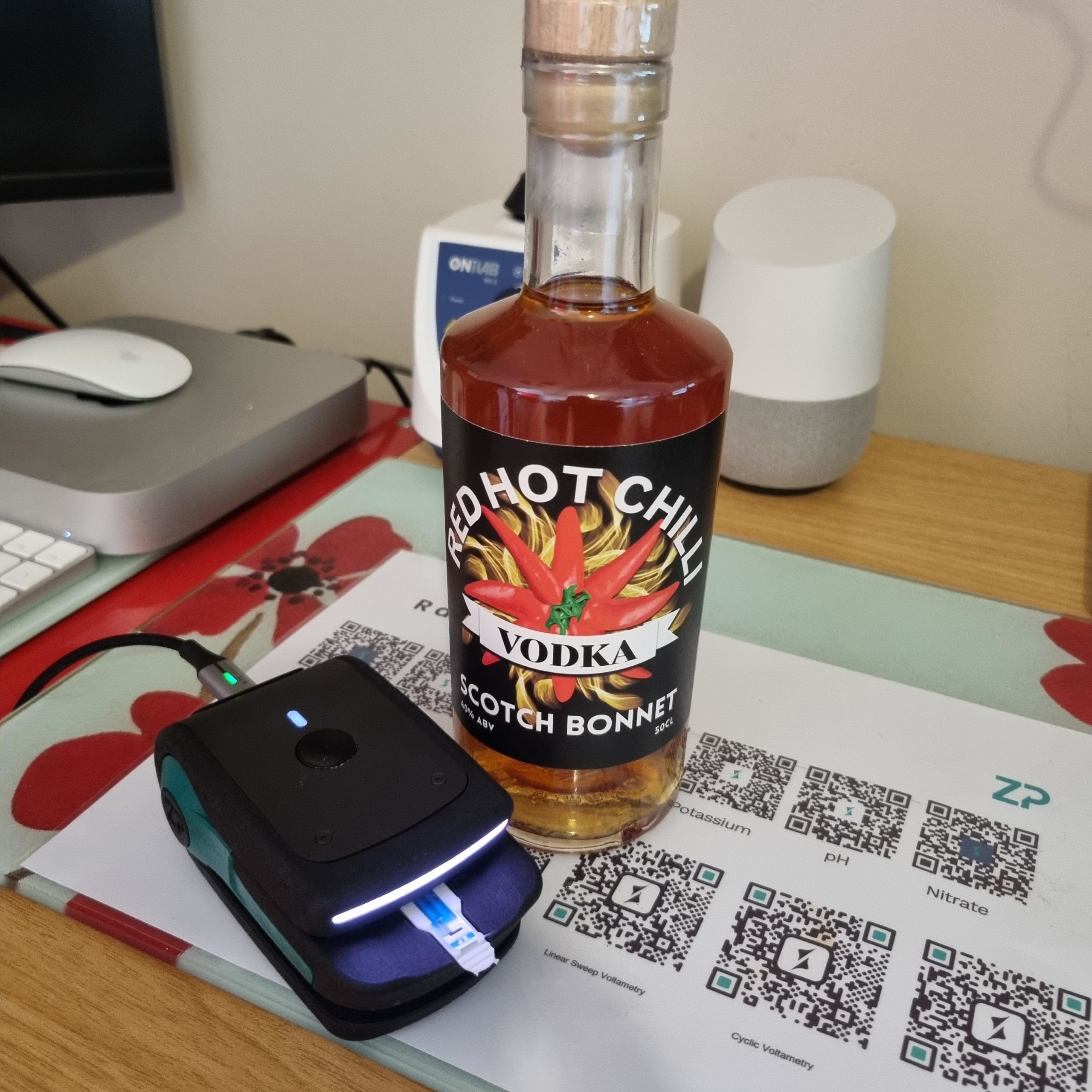 Measuring the SHU of Red Hot Chilli Vodka