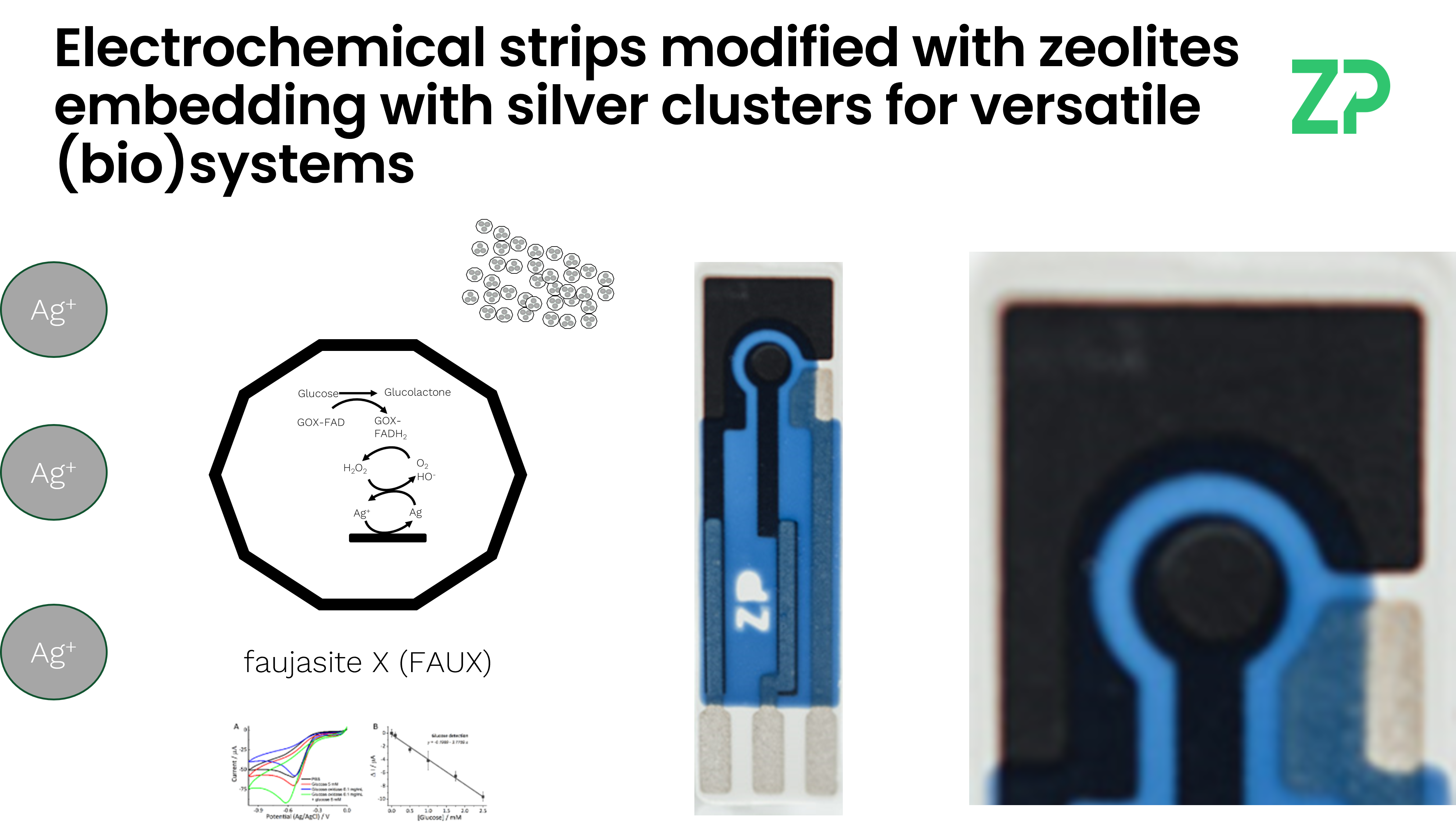 Electrochemical strips modified with zeolites embedding with silver clusters for versatile (bio)systems