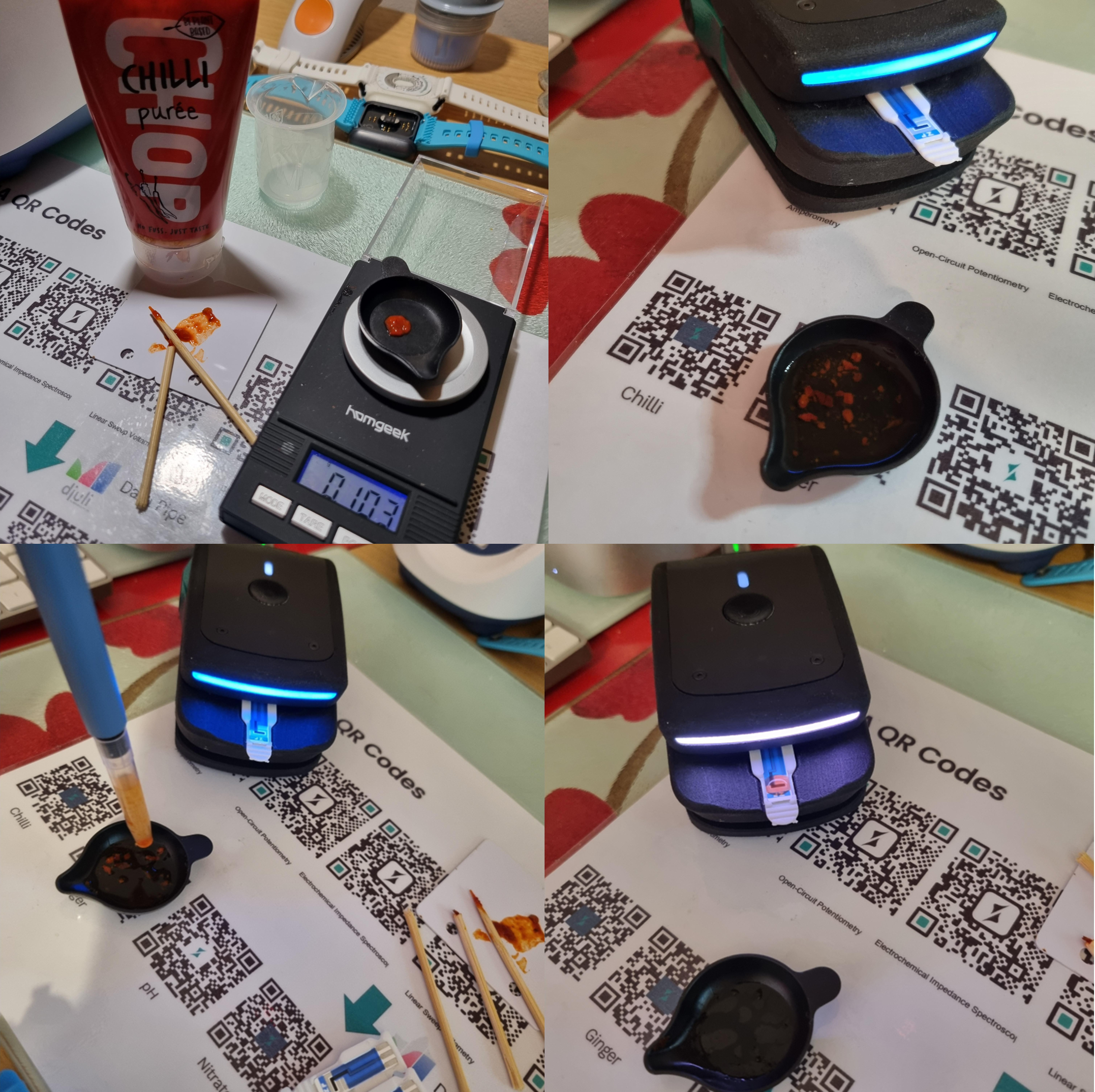 Testing chilli puree