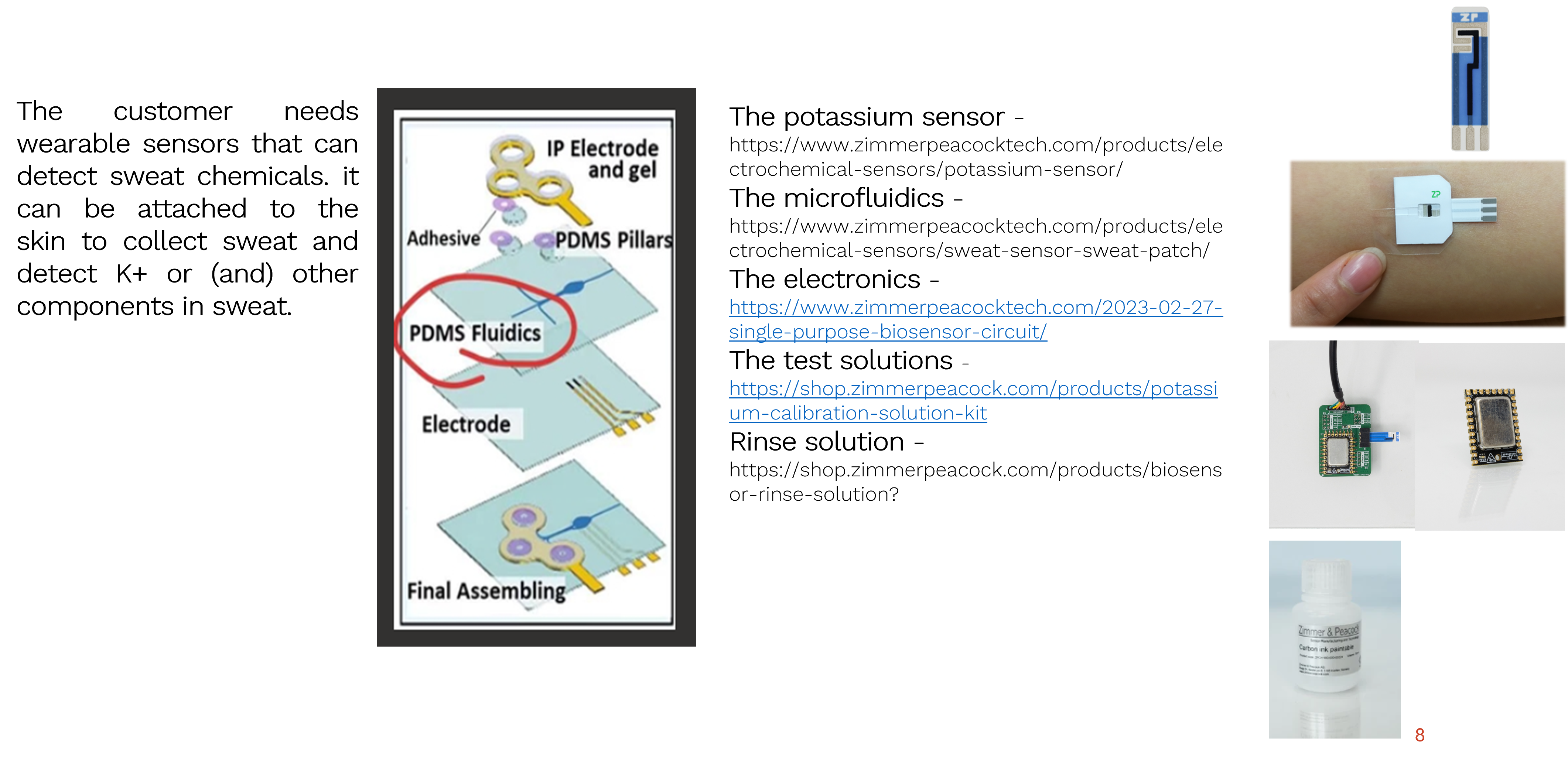 Wearable/sweat potassium sensing technology from Zimmer and Peacock